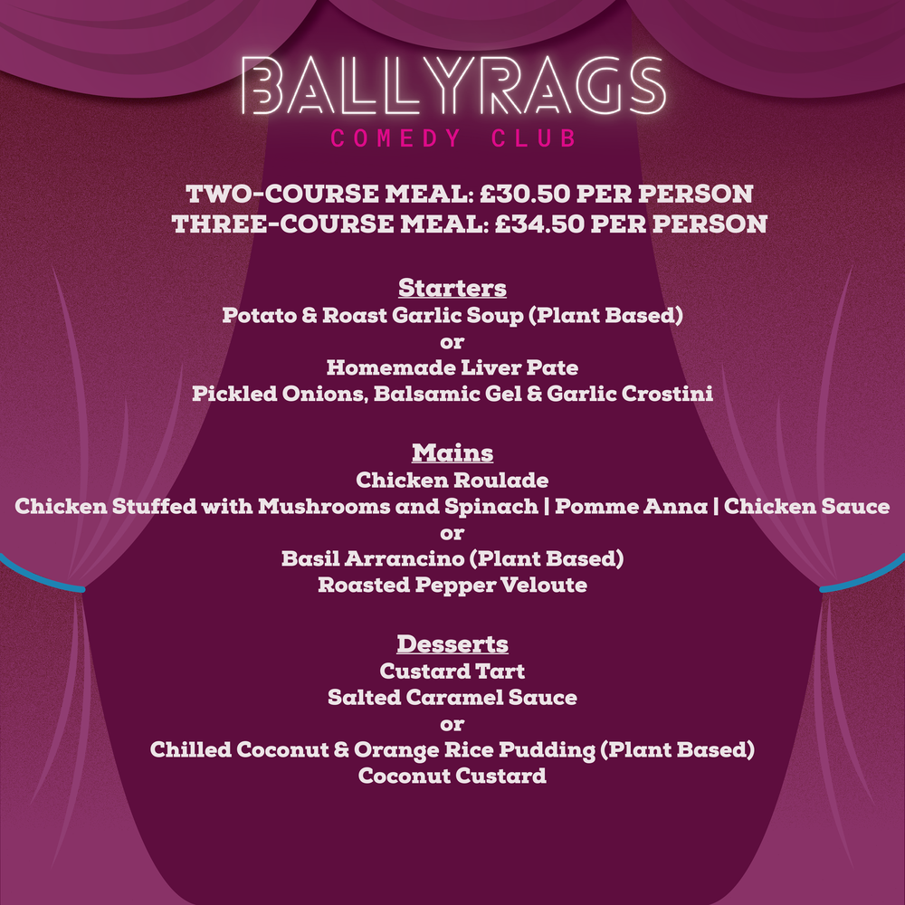 Ballyrags Bandstand Menu